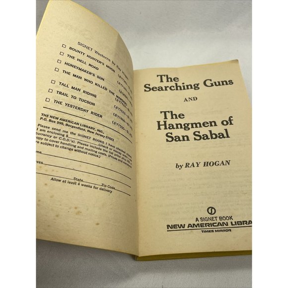 Searching Guns/Hangmen of San Sabel Ray Hogan Vintage Paperback Book 1st Print - Picture 6 of 10